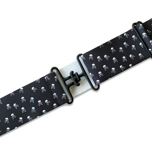 ACE Equestrian Skulls Elastic Belt, Black